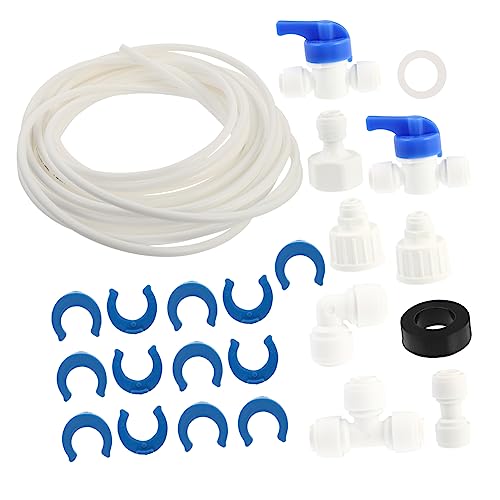 IWOWHERO Teiliges Wasserrohr Set mit Absperrventil Adapter und Kupplung für Kühlschrank Wasseranschluss Umkehrosmose Luftbefeuchter und Wasserspender Flexibel und Langlebig aus Pe und Pom IWOWHERO Teiliges Wasserrohr Set mit Absperrventil Adapter und Kupplung für Kühlschrank Wasseranschluss Umkehrosmose Luftbefeuchter und Wasserspender Flexibel und Langlebig aus Pe und Pom von IWOWHERO