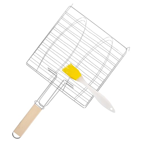 IWOWHERO Tragbares Teiliges BBQ Grillwerkzeug Set mit Edelstahl Fisch Grillkorb und Grillölpinsel Vielseitig Einsetzbar für Camping Picknick Outdoor Grillen und Gasgrill Zufällige Farbe IWOWHERO Tragbares Teiliges BBQ Grillwerkzeug Set mit Edelstahl Fisch Grillkorb und Grillölpinsel Vielseitig Einsetzbar für Camping Picknick Outdoor Grillen und Gasgrill Zufällige Farbe von IWOWHERO