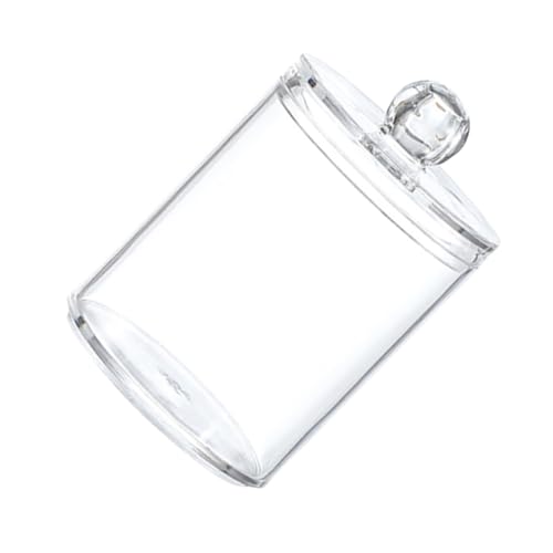 IWOWHERO Transparente Runde Cotton Ball Aufbewahrungsdose Deckel Staubdichter Organizer für Wattebällchen und Wattestäbchen Praktischer Badezimmer behälter zur Ordentlichen Aufbewahrung von IWOWHERO