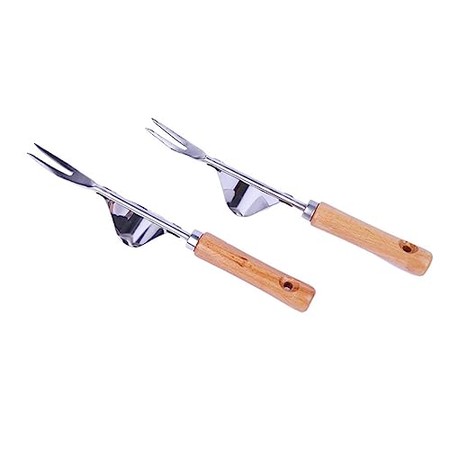 IWOWHERO Unkrautstecher mit Holzgriff Handlicher Unkrautzieher für Garten und Terrasse Effizienter Wurzelentferner mit Hebelmechanismus Robuste Gartenschaufel zum Jäten und Lockern von IWOWHERO