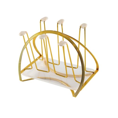 IWOWHERO Wasserbecher Abtropfgestell mit Auffangwanne Haken Tassenhalter aus Metall Praktisches Küchenregal für Glas Flaschenorganizer Nordic Stil Robust Leicht zu Reinigen für Zuhause und IWOWHERO Wasserbecher Abtropfgestell mit Auffangwanne Haken Tassenhalter aus Metall Praktisches Küchenregal für Glas Flaschenorganizer Nordic Stil Robust Leicht zu Reinigen für Zuhause und von IWOWHERO