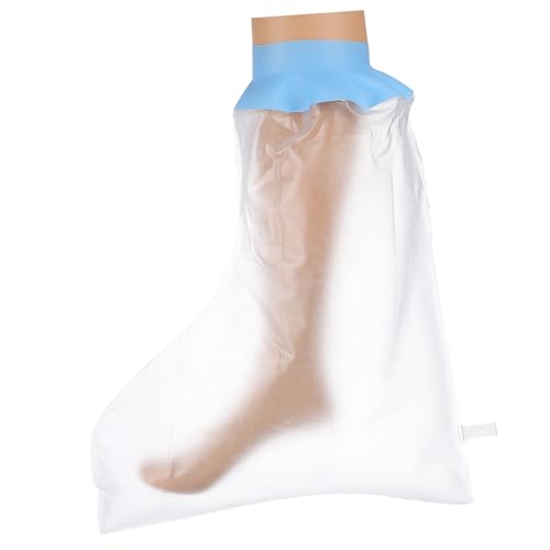 IWOWHERO Wasserdichter Silikon Fußschutz Duschschutz für Gipsverband Elastischer Schutz Überwurf für Erwachsene mit Aufhängeschlaufe Universalgröße Fußschutz Dusche Bad von IWOWHERO