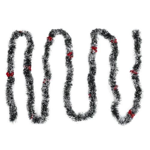 IWOWHERO Weihnachtliche Girlande mit Schleifen Vielseitige Dekoration für Klassenzimmer Zuhause und Büro Farbenfrohe Einfach Aufzuhängende Weihnachtsdeko für Festliche Atmosphäre Innen und von IWOWHERO