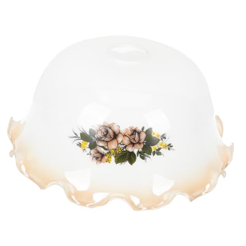 IWOWHERO Weißer Glas-lampenschirm für Tischlampe Robustes Hitzebeständiges Material Retro-stil Vielseitig für Steh Wandlampen Dekorativ und Langlebig Einzigartiger Lampenüberzug Kleine von IWOWHERO