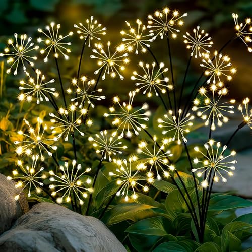 IWTBNOA Gartendeko Solarleuchten für Außen, 2 Stück 160 LED Gartenleuchten Solar, 8 Modi Solar Pusteblume Wetterfest, Solarlampen Glühwürmchen Feuerwerk für Terrasse Balkon Patio Yard Garten Deko IWTBNOA Gartendeko Solarleuchten für Außen, 2 Stück 160 LED Gartenleuchten Solar, 8 Modi Solar Pusteblume Wetterfest, Solarlampen Glühwürmchen Feuerwerk für Terrasse Balkon Patio Yard Garten Deko von IWTBNOA