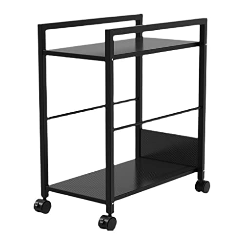 CPU-Ständer/CPU-Halterung, 2-stufiger PC Turm Ständer mit abschließbaren Rädern, mobiles CPU-Stativ mit Speicher, stabiler Metallrahmen, Roll-PC-Gehäusehalter für Domi-Schreibtisch von IXART