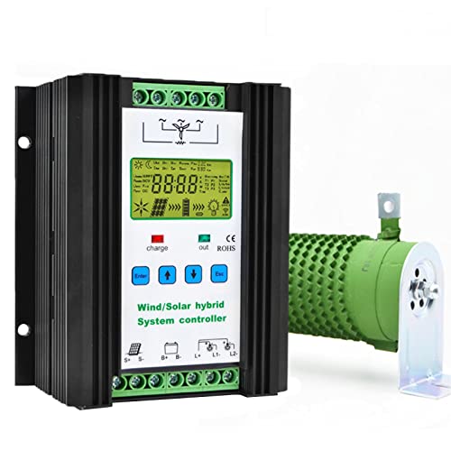 IXART 1400W Wind Solar Hybrid Laderegler,12V MPPT Lade Boost Controller Mit LCD Display, Netzunabhängige Wind Solar Hybrid Systeme, für 600W Wind und 800W Solarpanel,12V von IXART