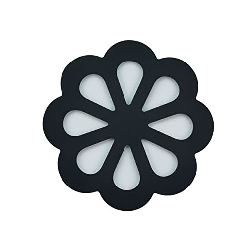 IXCVBNGHS Blumen-Cartoon-Muster Tisch-Isoliermatte Verbrühungs-Anti-Rutsch-Matte Haushalts-Silikon-Tischset Schüsselmatte Untersetzer-Tischmatte (schwarz), small von IXCVBNGHS