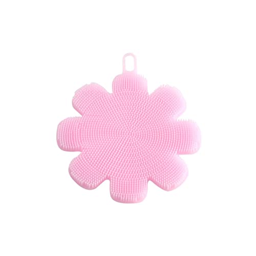 IXCVBNGHS Pflaumenform Silikon Spülbürste Reinigungsbürste Reinigungswerkzeug (Rosa), small von IXCVBNGHS