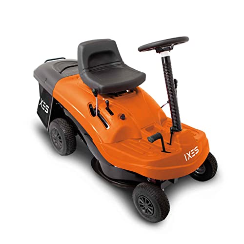 IXES Benzin Aufsitzrasenmäher Aufsitzmäher IX-BRT-610 | Rasentraktor mit 6,5 PS | 61cm Schnittbreite | 5-fache Schnitthöhenverstellung | E-Start | 150 L Auffangsack | 4 Vorwärts /- 1 Rückwärtsgang von IXES