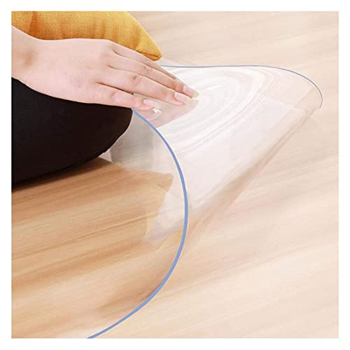 IXIETY Klar Vinyl Plastik Fußmatte, rutschfest Durchsichtig Teppich Protector Pad, Korridor Eingang Fußmatte Wasserdicht 1mm Dick (Color : Clear, Size : 120x130cm(3.9x4.2ft)) von IXIETY