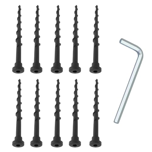 10er Set Erdschrauben mit Schraubenschlüssel - Kompatibel für Erdnägel Mähroboter & Rasenmäher Ladestation Befestigung 10er Set Erdschrauben mit Schraubenschlüssel - Kompatibel für Erdnägel Mähroboter & Rasenmäher Ladestation Befestigung von IXIGER