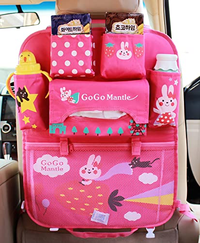 IXITON 1Stück Cartoon Rücksitz Auto-Aufbewahrungs-Organizer,Niedliche Kinder Autositz zurück Organizer Hanging Auto Organizador Taschen Tasche Reisen Interieur Zubehör (Klein-Kaninchen) von IXITON