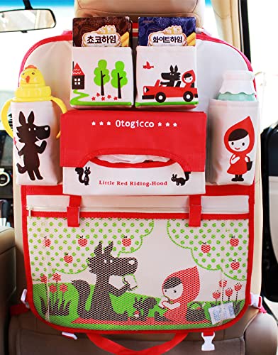 IXITON 1Stück Cartoon Rücksitz Auto-Aufbewahrungs-Organizer,Niedliche Kinder Autositz zurück Organizer Hanging Auto Organizador Taschen Tasche Reisen Interieur Zubehör (Klein-Mädchen) von IXITON