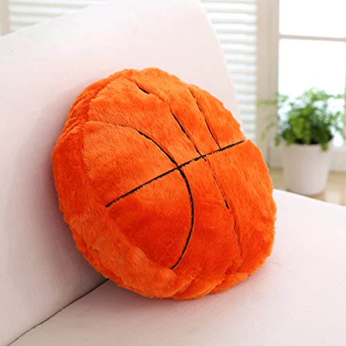 IXITON Sport-Wurf-Kissen, Flauschige Soccerball Basketball Fußball geformt Plüsch Kissen Kissen für Schlafzimmer Wohnzimmer Sofa Dekoration (braun) von IXITON