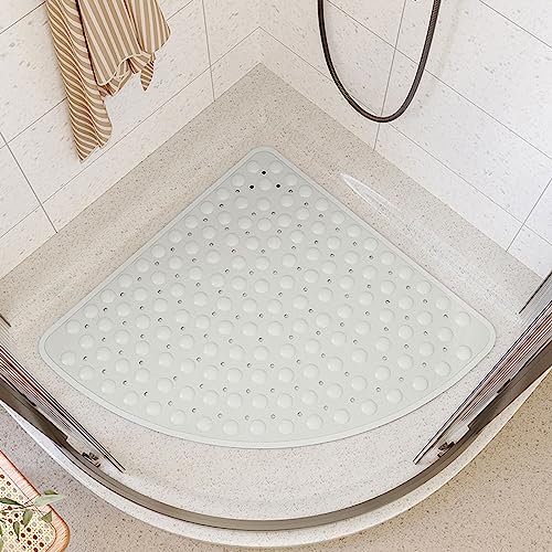 Dusche, Duschmatte mit Saugnäpfen, mit rutschfesten Saugnäpfen, bequem for die Füße, hinterlässt keine Flecken oder blockiert Ihre Abflüsse, for nasse Duschbereiche im Badezimmer(White,Length 70CM*wid Dusche, Duschmatte mit Saugnäpfen, mit rutschfesten Saugnäpfen, bequem for die Füße, hinterlässt keine Flecken oder blockiert Ihre Abflüsse, for nasse Duschbereiche im Badezimmer(White,Length 70CM*wid von IXMLDAXD