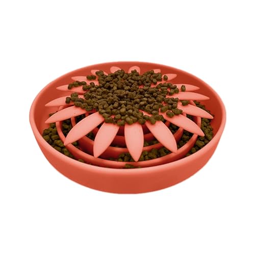 Futterspender für Haustiere, Slow Feeder Bowl for Hunde – Hundefutternapf Rutschfester for, for Haustiere for und andere(Orange red) von IXMLDAXD