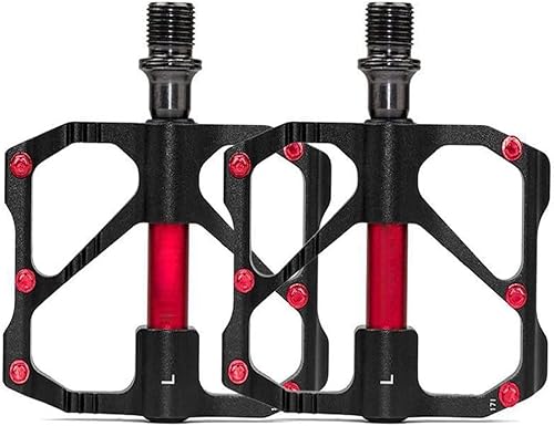 IXMLDAXD Auftritte, 9/16'' MTB Mountain Road Bike Aluminiumlegierung Pedale 3 abgedichtete Lager mit rutschfesten Nägeln Flache Pedale 232g von IXMLDAXD
