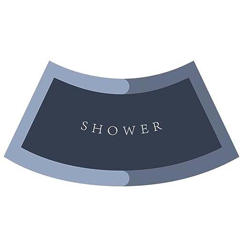 IXMLDAXD Dusche, Badematte, Duschmatte, Eck-Badematte, gebogener Badezimmer-Duschteppich, saugfähige Bodenmatte, schnell trocknende, rutschfeste Mikrofaser-Badezimmermatte(Beige,40x75CM) von IXMLDAXD