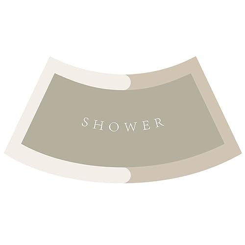 IXMLDAXD Dusche, Badematte, Duschmatte, Eck-Badematte, gebogener Badezimmer-Duschteppich, saugfähige Bodenmatte, schnell trocknende, rutschfeste Mikrofaser-Badezimmermatte(Blue,45x100cm) von IXMLDAXD