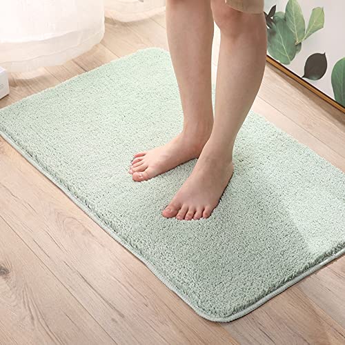 IXMLDAXD Dusche, Saugfähiger Duschvorleger, weiche Mikrofaser-Badezimmermatten, Badeteppich, Duschmatte, fusselfreie Fußmatten, Badematten for Badezimmer(Light Green,60x90cm) von IXMLDAXD