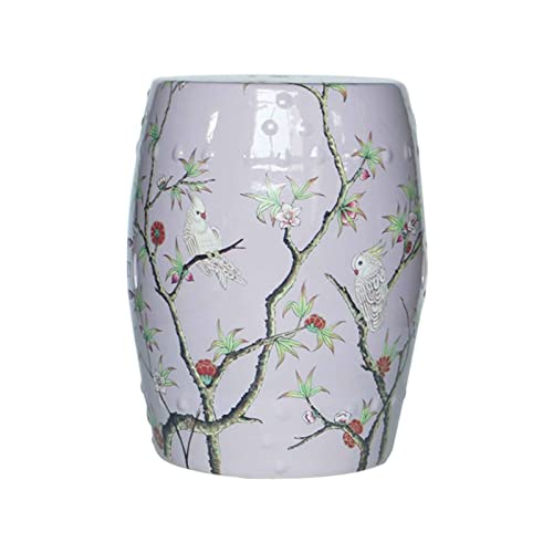 IXMLDAXD Keramikbänke, Country Flower and Bird Keramik-Trommelhocker, runder Hocker im neuen chinesischen Stil, kreativer Ankleide- und Schuhwechselhocker.(Purple) von IXMLDAXD