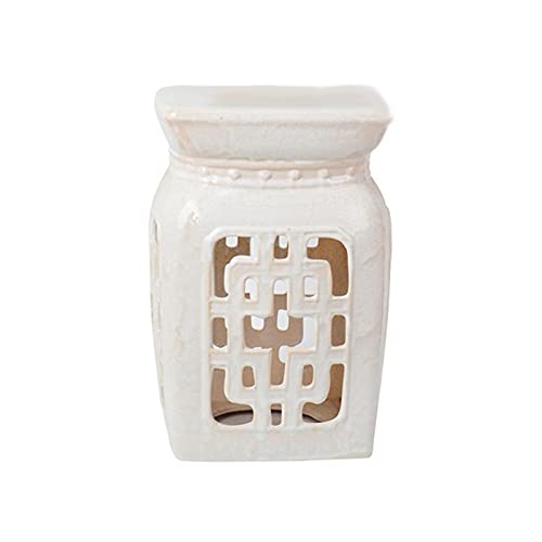 IXMLDAXD Keramikbänke, Moderne und einfache Keramikhocker, quadratische Klassische Fußhocker, kreative kleine Hocker im Zimmer und Wohnzimmer, raumhohe Retro-Ornamente von IXMLDAXD