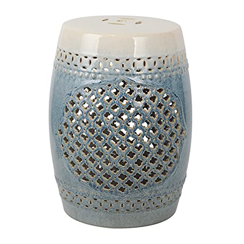IXMLDAXD Keramikbänke, Neue chinesische Keramikornamente, Hohle Trommelhocker aus Keramik, nur Pflaumenblütenhocker haben einen dunklen Duft.(Blue) von IXMLDAXD