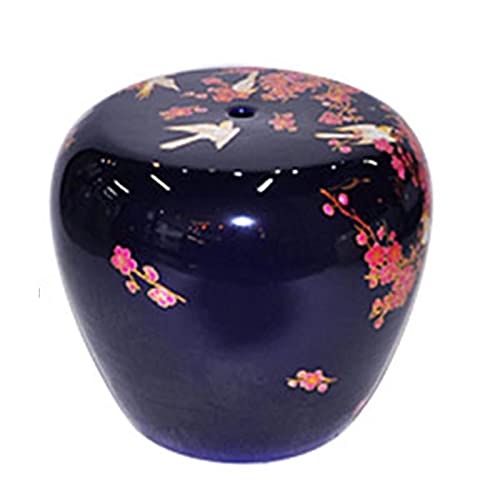 IXMLDAXD Keramikbänke, Trommelhocker aus Keramik, niedriger Hocker im neuen chinesischen Stil, bemaltes Kunsthandwerk, geeignet for den Innenhof im Freien.(Blue) von IXMLDAXD