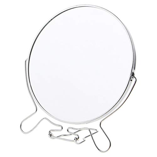 IXMLDAXD Kosmetikspiegel, 360-Grad-Schminktisch-Vergrößerungs-Schminkspiegel, 1-fach/2-facher Vergrößerung, Schminkspiegel mit Ständer von IXMLDAXD