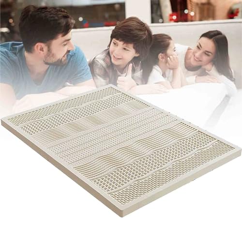 IXMLDAXD Latexmatratzen, Matratzenauflage aus Bio-Baumwolle, Keine chemische Baumwolle, Memory-Schaum, der Ihre Schultern und Ihren Rücken entlastet(5cm,2000 * 2200mm) von IXMLDAXD