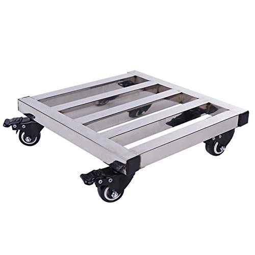 IXMLDAXD Pflanzen-Platten, Blumentopf-Tablett, einfach zu bewegender Pflanzkasten, 4 feststellbare Räder, 360° drehbar, Rollen for Pflanzgefäße im Innen- und Außenbereich(40cm) von IXMLDAXD