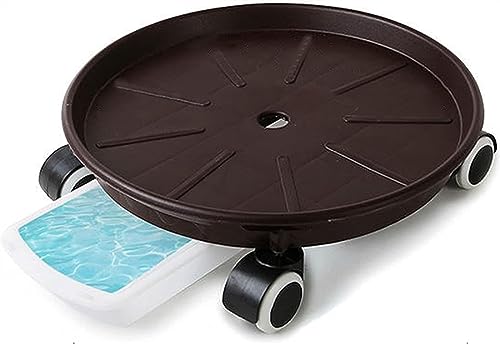 IXMLDAXD Pflanzen-Platten, Pflanzen-Caddy mit Rädern, Schubladentyp, verdickter mobiler Ständer, Paletten-Blumentopf-Tablett(Brown) von IXMLDAXD