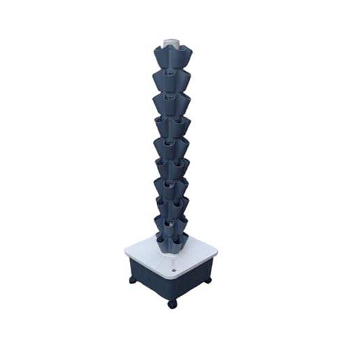 IXMLDAXD Wasserpflanzen, Hydrokulturturm, Hydroponisches Anbausystem, Vertikaler Anbauturm for Gewächshäuser im Hausgarten-Bauernhof, for Kräuter, Früchte(Grey,10 Layer) von IXMLDAXD