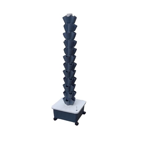 IXMLDAXD Wasserpflanzen, Hydrokulturturm, Hydroponisches Anbausystem, Vertikaler Anbauturm for Gewächshäuser im Hausgarten-Bauernhof, for Kräuter, Früchte(Grey,12 Layer) von IXMLDAXD
