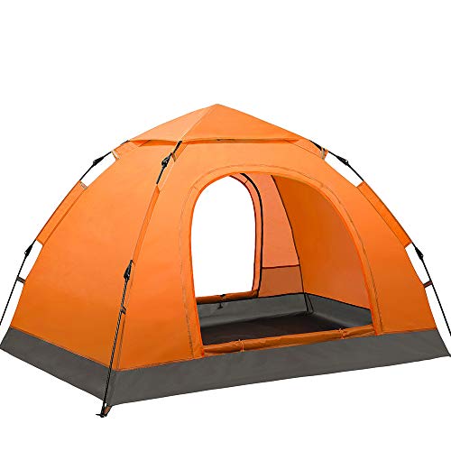 IXMLDAXD Zelt, Automatisches Pop-up-Zelt, Campingzelt, Strandzelt, 2–3 Personen und Schutz, Familienzelt, Outdoor-Camping, Wandern, Familienstrand-blau(Orange) von IXMLDAXD