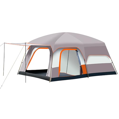 IXMLDAXD Zelt, Luxuszelte for Camping, großes Familienzelt mit Zimmern for 4–12 Personen, Design mit Zwei Schlafzimmern und einem Wohnzimmer(Beige,M) von IXMLDAXD