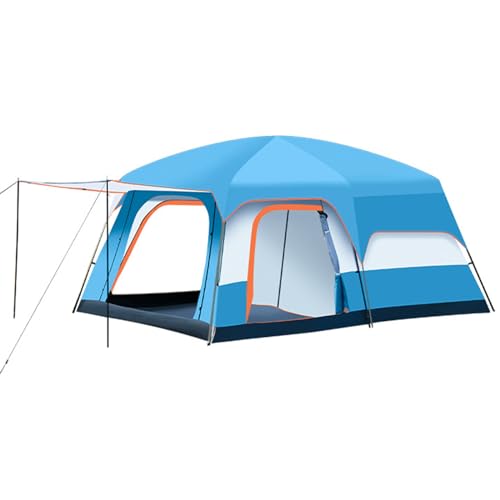 IXMLDAXD Zelt, Luxuszelte for Camping, großes Familienzelt mit Zimmern for 4–12 Personen, Design mit Zwei Schlafzimmern und einem Wohnzimmer(Blue,M) von IXMLDAXD