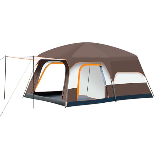 IXMLDAXD Zelt, Luxuszelte for Camping, großes Familienzelt mit Zimmern for 4–12 Personen, Design mit Zwei Schlafzimmern und einem Wohnzimmer(Coffee,L) von IXMLDAXD