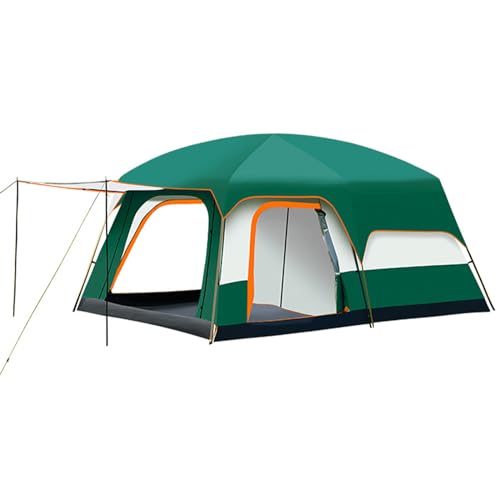 IXMLDAXD Zelt, Luxuszelte for Camping, großes Familienzelt mit Zimmern for 4–12 Personen, Design mit Zwei Schlafzimmern und einem Wohnzimmer(Green,M) von IXMLDAXD