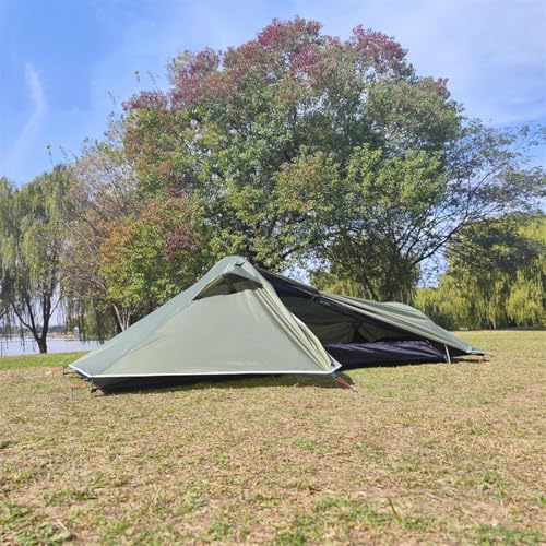 IXMLDAXD Zelt, Robustes Rucksackzelt mit Aluminiumstangen, tragbares Vordach for 1 Person, multifunktionaler, Leichter Outdoor-Unterschlupf for Camping(Green) von IXMLDAXD