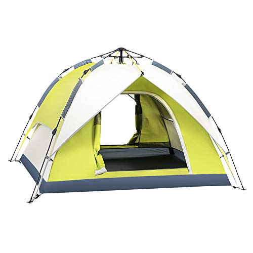 IXMLDAXD Zelt, Zelt klappt automatisch auf, Campingzelte, Strandzelte, 3–4 Personen und Schutz, Familienzelte, Outdoor-Camping-Wandern.-blau1(LightGreen) von IXMLDAXD
