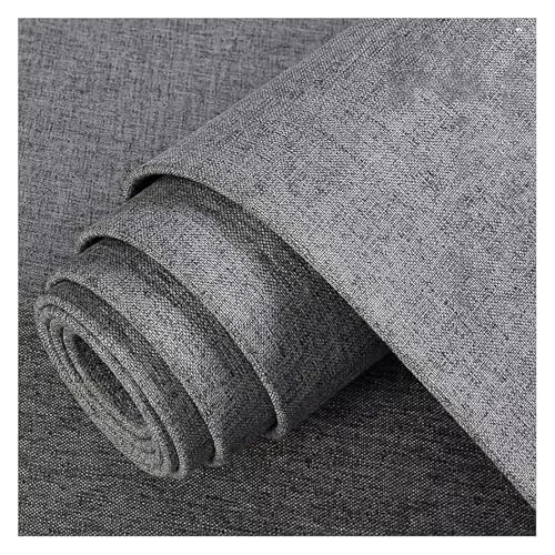 IXMLDAXD selbstklebende Tapete, Akustische Verkleidungsstoff-Tapetenaufkleber, abziehende und aufklebende Grasscloth-Tapete, wasserfeste, selbstklebende Wandverkleidung(Medium Grey) von IXMLDAXD