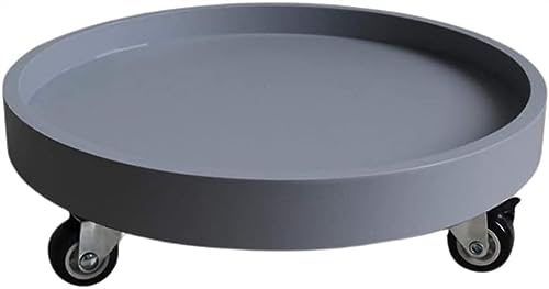 Pflanzen-Platten, Kunststoff-Pflanzenuntersetzer-Abtropfschalen, Blumentopfregal auf Rollen, Trolley-Untertassenschale, Palette mit Universalrädern for den Innen- und Außenbereich, Hausgarten(48cm) von IXMLDAXD
