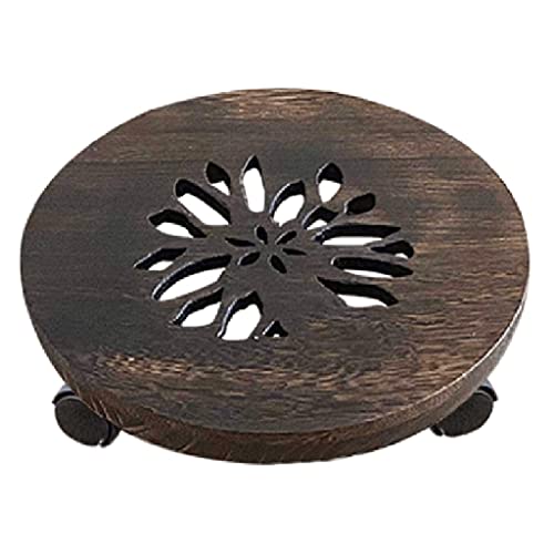Pflanzen-Platten, Pflanzen-Caddy, Pflanzentopf-Mover, Blumentopf-Wagen, Holz-Pflanzen-Caddy mit Rädern 12 Zoll, rollender Pflanzenständer mit 5 Rollen, robuster Pflanzenrollensockel, beweglicher Blume Pflanzen-Platten, Pflanzen-Caddy, Pflanzentopf-Mover, Blumentopf-Wagen, Holz-Pflanzen-Caddy mit Rädern 12 Zoll, rollender Pflanzenständer mit 5 Rollen, robuster Pflanzenrollensockel, beweglicher Blume von IXMLDAXD