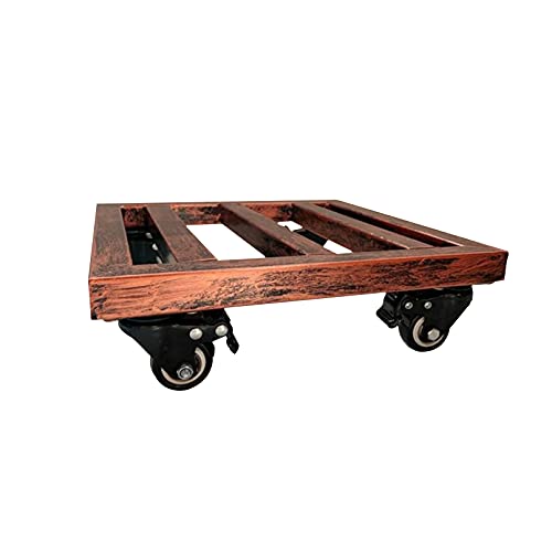 Pflanzen-Platten, Quadratischer Pflanzen-Caddy, robuste Tragfähigkeit: 150 kg, Topfpflanzenständer mit um 360° drehbaren Rollen, universeller Topfpflanzen-Topfhalter for den Innen- und Außenbereich, H von IXMLDAXD