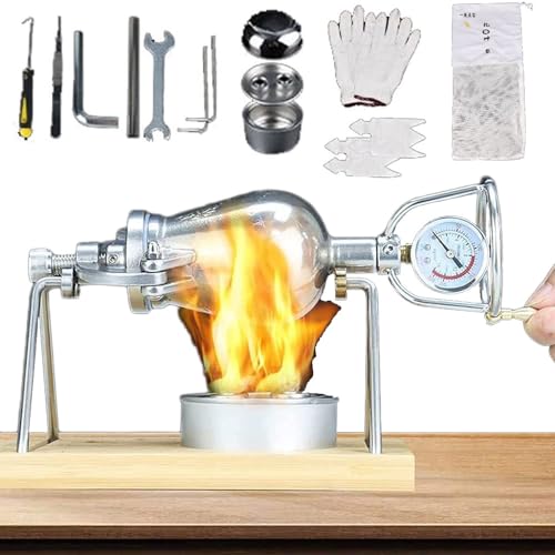 Popcornmaschine, Hand-Popcorn-Maschine for Zuhause, kleiner Kornverstärker aus 304 Edelstahl, altmodischer Mini-Popcorn-Topf, 328 ml(328ml) von IXMLDAXD