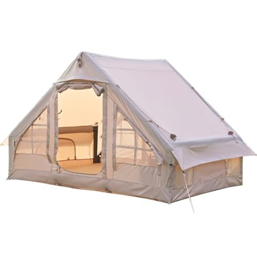 Zelt, Großes Luftzelt, aufblasbares 4-Jahreszeiten-Zelt for Camping, Outdoor-Camping-Kabinenzelte for 5–6 Personen mit Herdanschluss und Netzfenstern, einfach aufzubauende Oxford-Zelte(Oxford Cloth) von IXMLDAXD