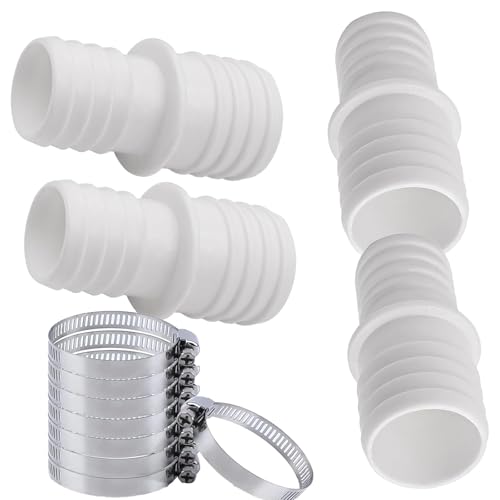 IXOKEV 4 PCS Schlauchverbinder 32mm auf 38mm Ø Set + 8 PCS Schlauchschellen, Pool Schlauchadapter, Pool Schlauchverbinder, Poolschlauch Verbinder 32mm, Doppelschlauchtülle Set für den Pool IXOKEV 4 PCS Schlauchverbinder 32mm auf 38mm Ø Set + 8 PCS Schlauchschellen, Pool Schlauchadapter, Pool Schlauchverbinder, Poolschlauch Verbinder 32mm, Doppelschlauchtülle Set für den Pool von IXOKEV