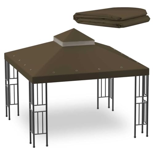 Ersatzdach pavillon 3x3 Dach wasserdicht stabil Winterfest kaminabzug, Ersatzdach grillpavillon doppeldach mit strapazierfähigem Polyestergewebe perfekt für Garten, Camping Ersatzdach pavillon 3x3 Dach wasserdicht stabil Winterfest kaminabzug, Ersatzdach grillpavillon doppeldach mit strapazierfähigem Polyestergewebe perfekt für Garten, Camping von IXPIUZB